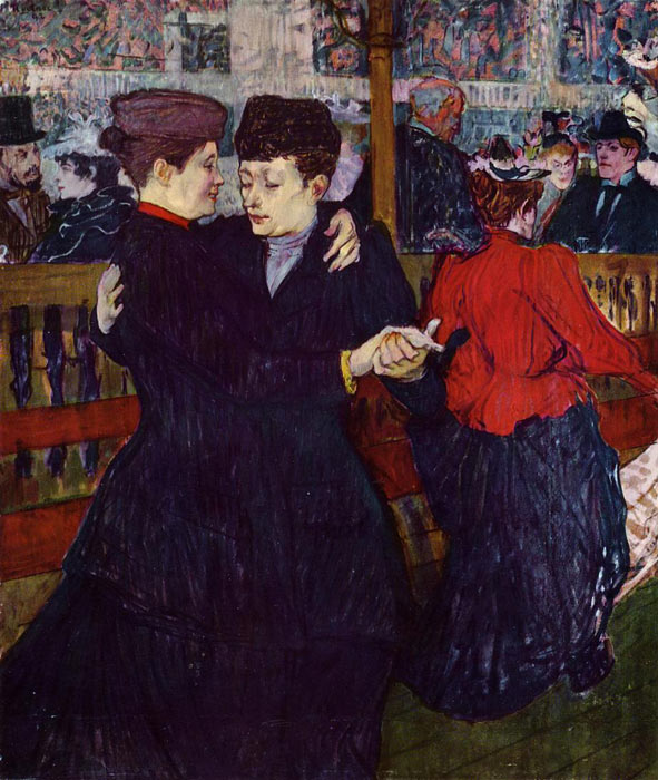 At The Moulin Rouge; The Two Waltzers by Henri de Toulouse-Lautrec, 1892